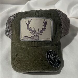 MLB Olive Green Trucker Hat‎ with Deer Design